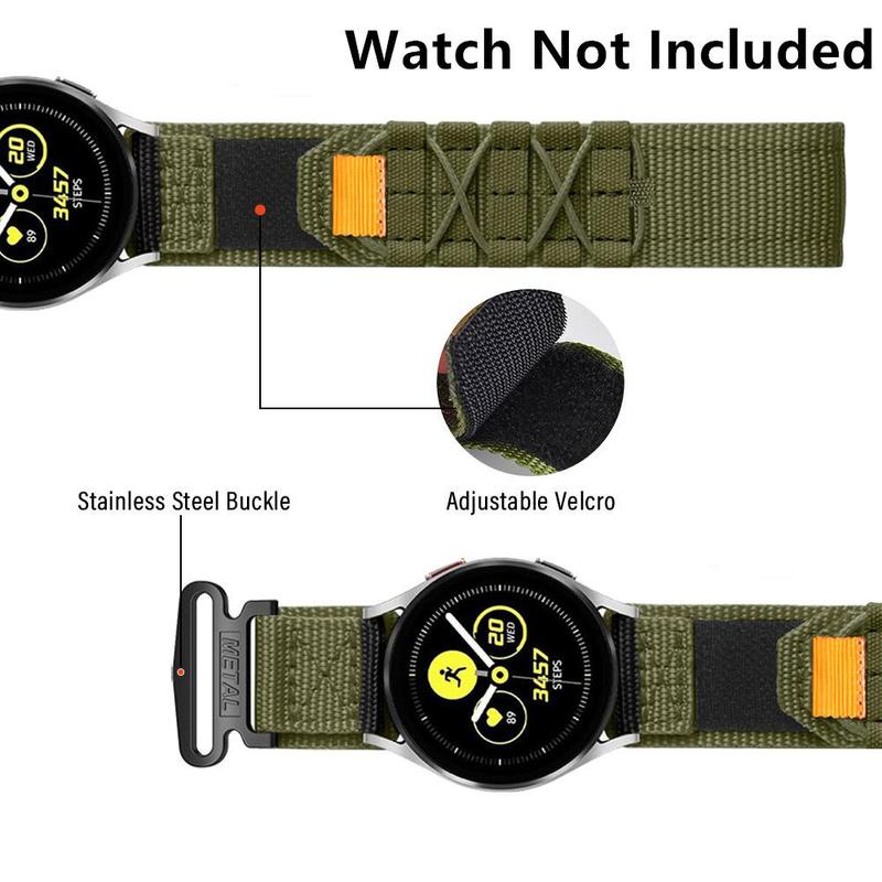 22mm 20mm Nylon Watch Band, Smart Watch Replacement Watchband for Samsung Galaxy Watch 6 5 4 5Pro 6 Classic, Sport Watch Band for Huawei Watch 4 GT3 4Pro