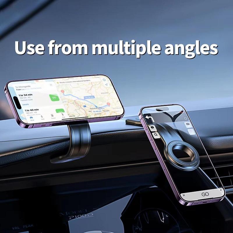 Car Magnetic Phone Holder, 1 Count Flexible Bendable Aluminum Arm Magnetic Cellphone Holder Stand, Car Dashboard Cell Phone Mount, Smartphone Accessories Compatible with iPhone 15 14 13 Pro Max Mini