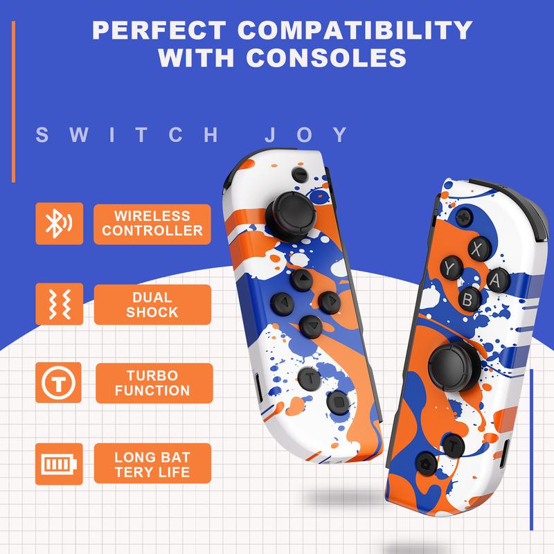 Switch Controller for Nintendo Switch, Switch Remote Console Joy Pad supports Dual Vibration Motion Control Screenshot Wake-up Accessories Button switch controller with Friend joy con switch joycons