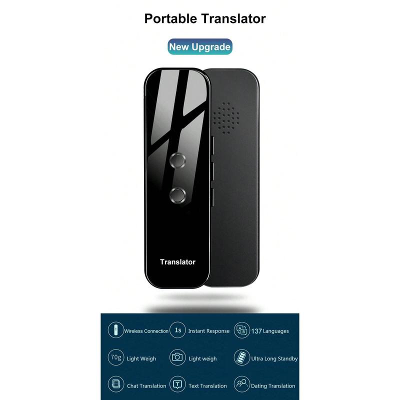 Instant Language Translator Device, Real-Time Two Way Language Translator, Ai Voice Translator Device In 137 Languages, Mini Pocket Translator For Learning Travel And Business Communications