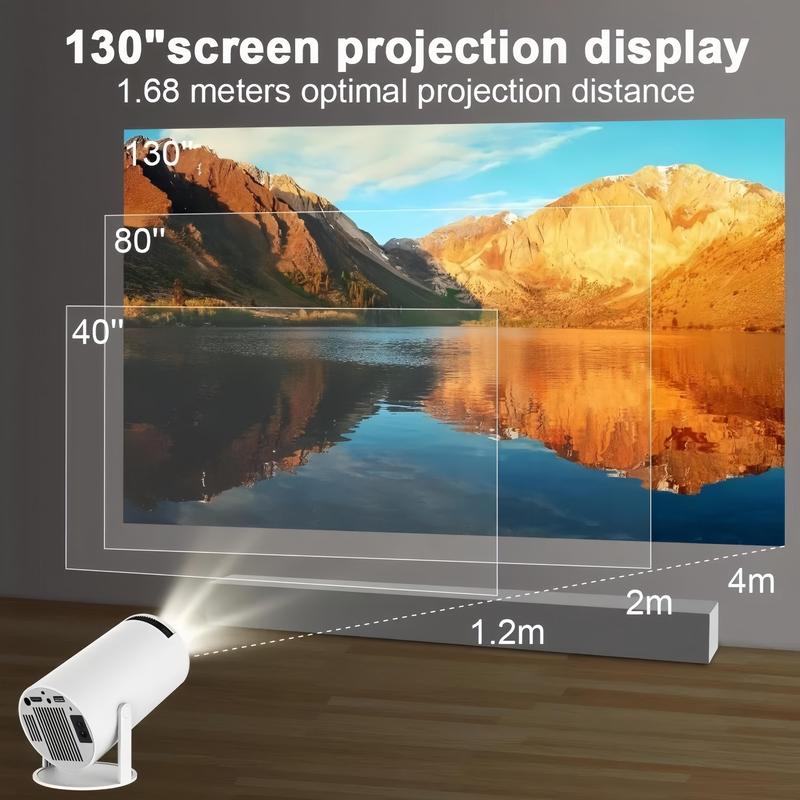 [Black Friday] Portable 4K HD Projector, WIFI6  Bluetooth5.0 Android TV 11.0,Auto Keystone Correction Video Projector,180°Rotatable Stand,Home & Outdoor Use,Black Friday,New Year gifts,Christmas (Comes with a phone selfie remote control as a gift)