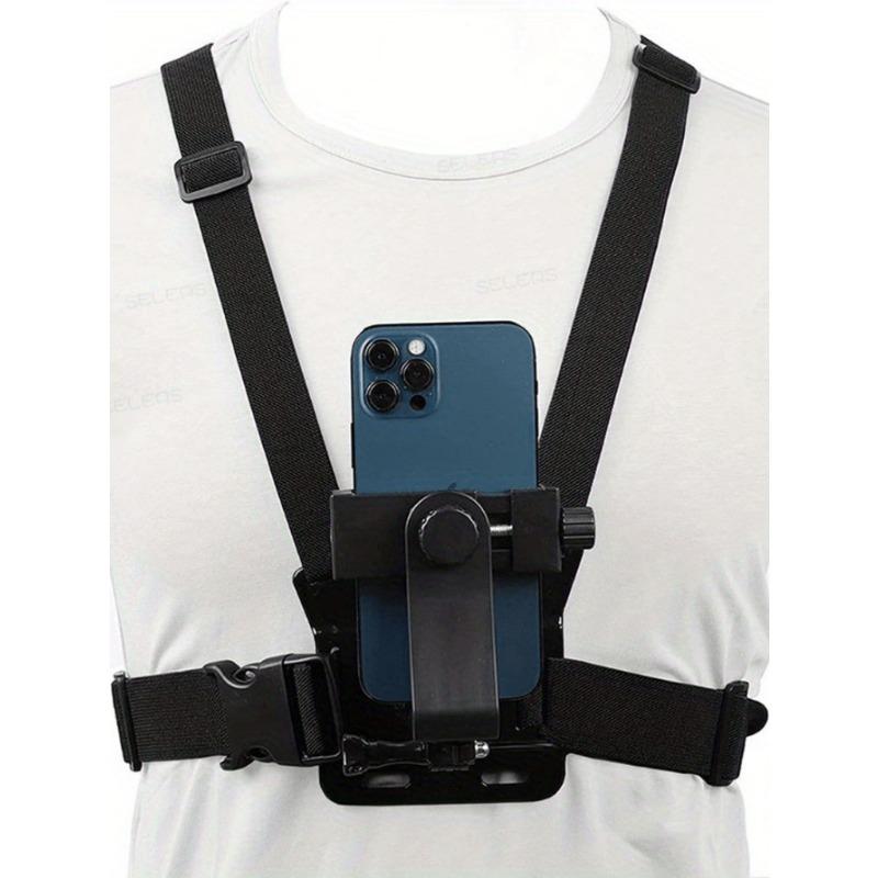 1pc Chest Strap Mobile Phone Live Streaming Suit With Gopro 11 10 9 Action Camera Aee And 360 Rotation Mobile Phone Clip