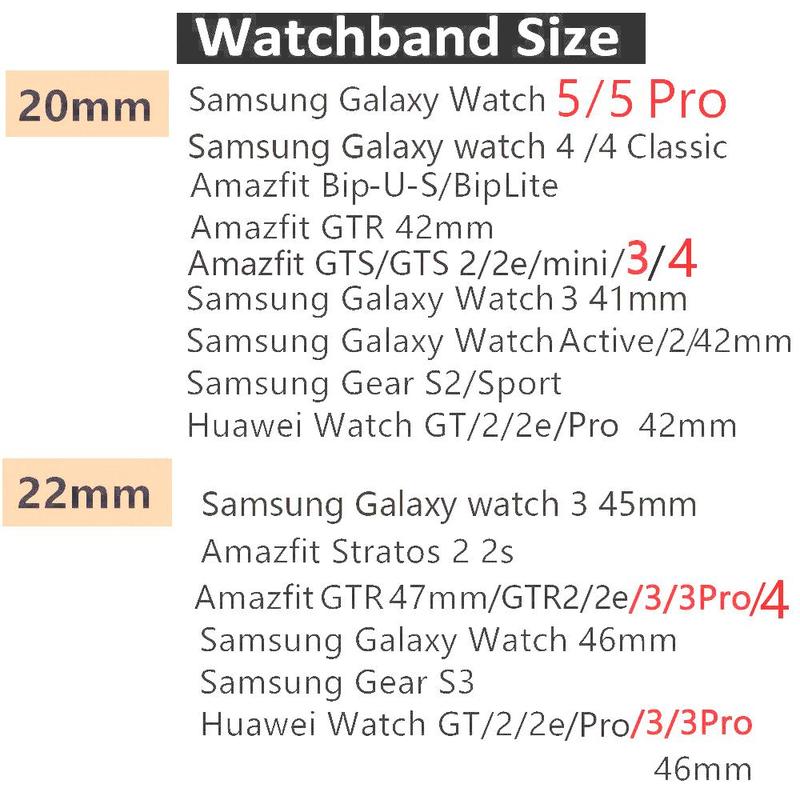 22mm 20mm Nylon Watch Band, Smart Watch Replacement Watchband for Samsung Galaxy Watch 6 5 4 5Pro 6 Classic, Sport Watch Band for Huawei Watch 4 GT3 4Pro