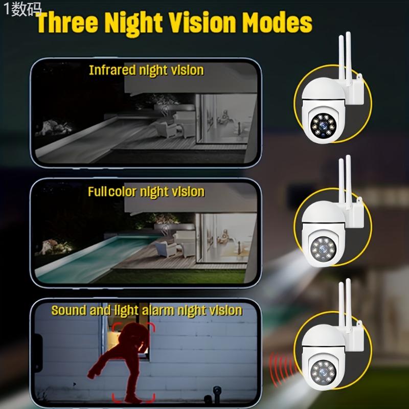 And Color Night Vision HD Indoor Outdoor Bidirectional Audio Security Pan Tilt Zoom Wi Fi Smart Home Safety With Motion Tracking Baby And Pet Color Night Vision Bidirectional Audio