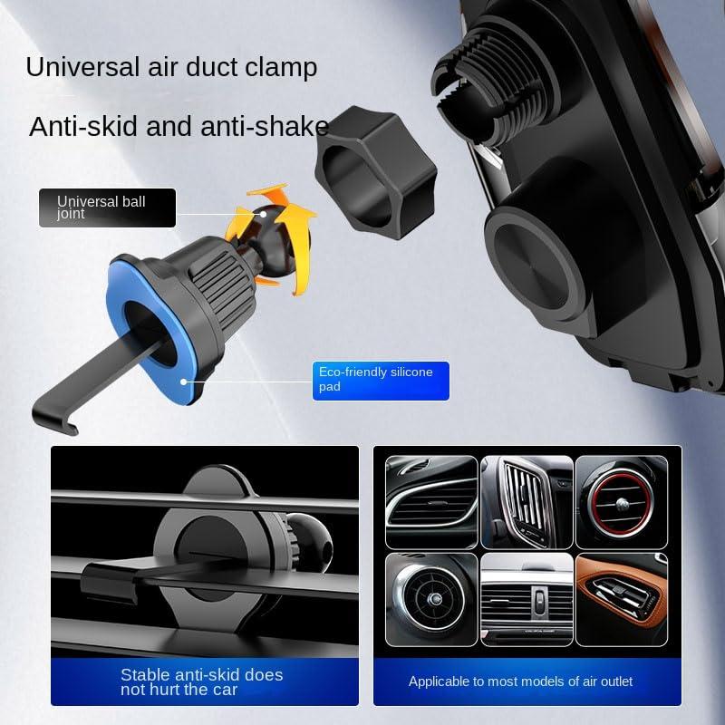 Wireless Car Charger Mount, 66W Fast Charging Car Phone Holder, Auto Clamping Cell Phone Stand for Car Air Vent, Smart Sensor Car Phone Holder for iPhone Series Samsung Galaxy Phones