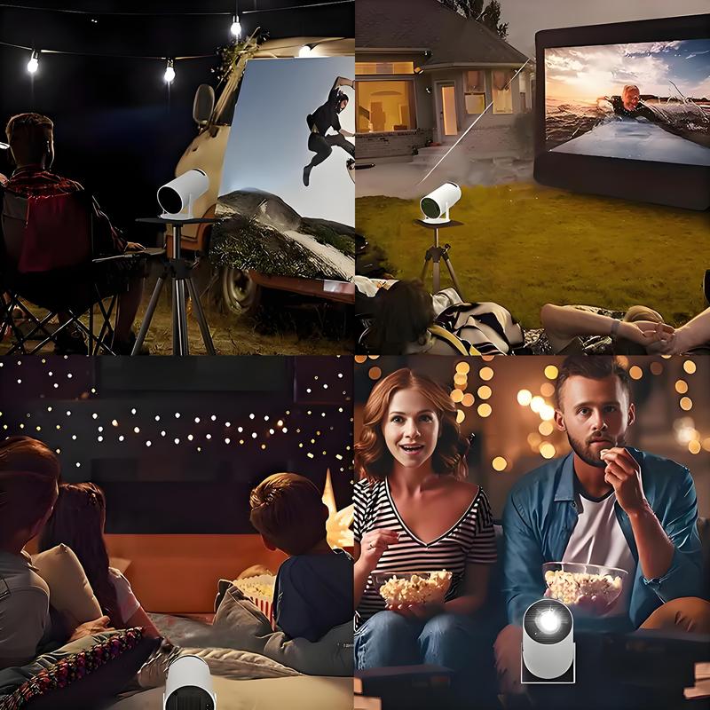 Wifi Smart Portable Projector Features 260 ANSl Lumens, 720p HD, 4K Supported ,Equipped With 2.4G+5GHz WiFi AndBluetooth 5.0. Lt Includes 180° Rotation And Automatic Keystone Correction portable projector