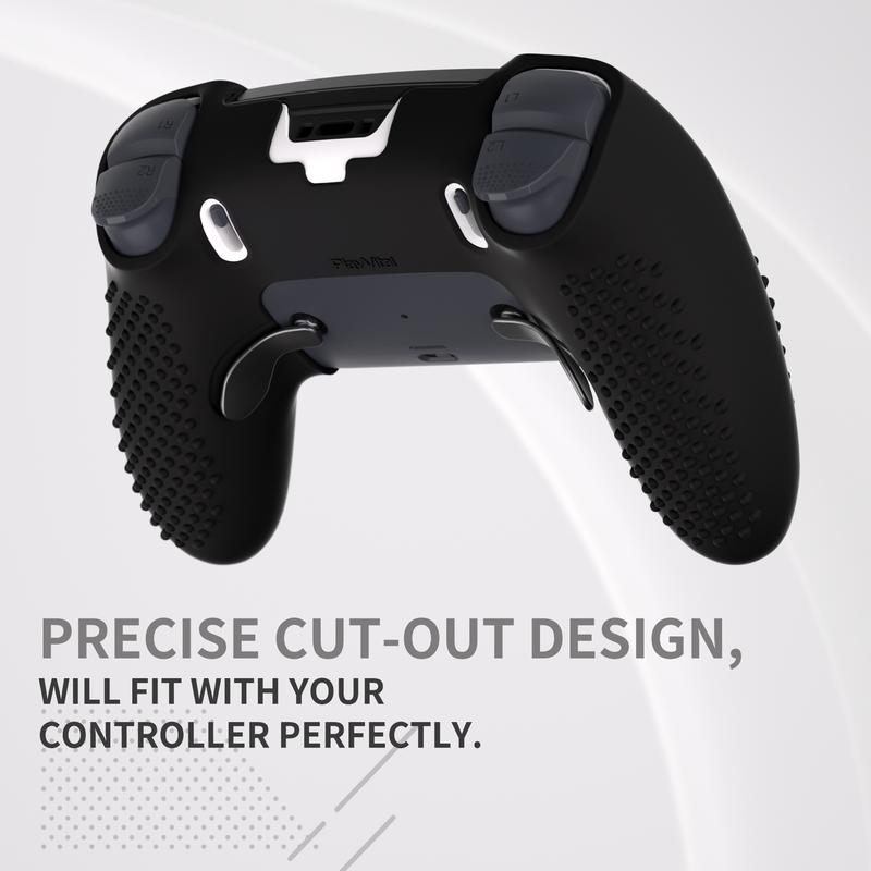 PlayVital 3D Studded Edition Anti-Slip Silicone Cover Case for ps5 Edge Controller, Soft Rubber Protector Skin for ps5 Edge Wireless Controller with 6 Thumb Grip Caps