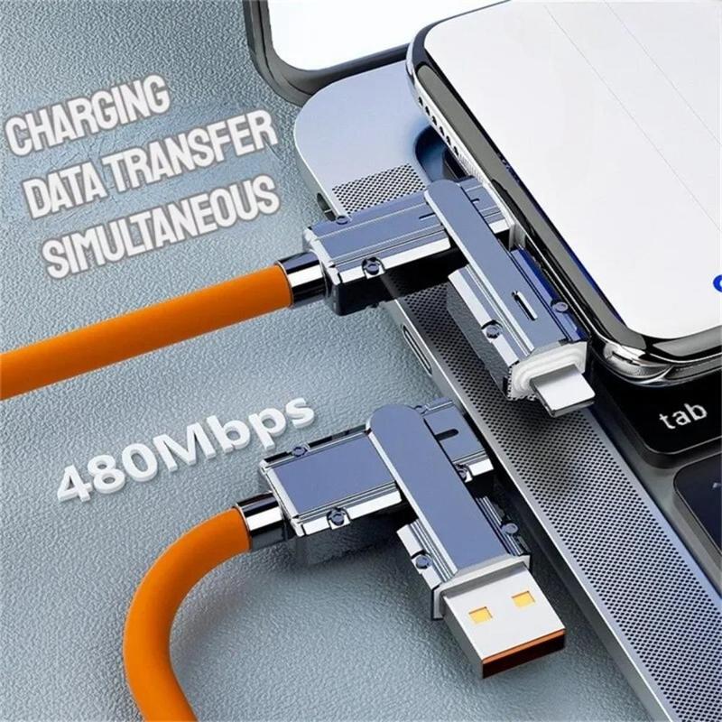 120W 4 In 1 Multi-function Mobile Phone Data Cable, PD Fast Charging Cable Charger, Phone Accessories For Huawei Xiaomi iPhone