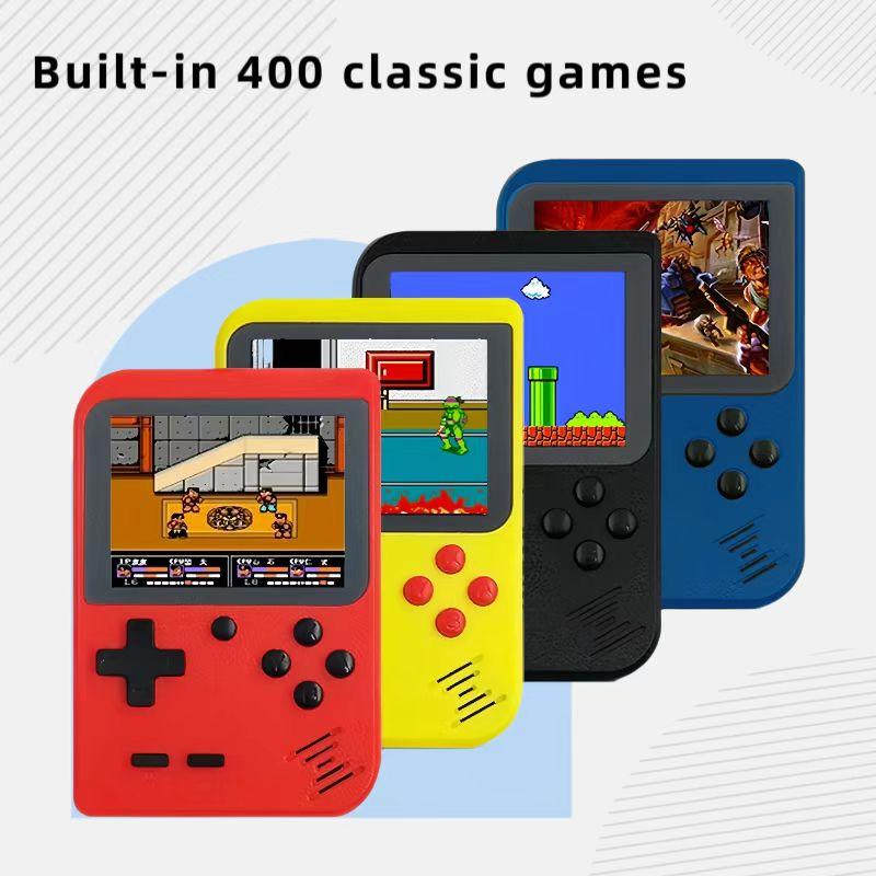 3.0-inch LCD screen retro video game console with built-in 400:1,handheld portable pocket mini-game player,Christmas gift,support for connected TV, rechargeable battery nostalg game Mini Portable child gift birthday gift play plug Mini Handheld Protection