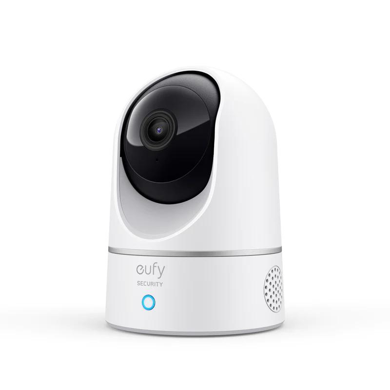 eufy Security Indoor Cam E220, Pan & Tilt, Indoor Security Camera, 2K - 3 MP Wi-Fi Plug-in, Voice Assistant Compatibility, Night Vision, Motion Tracking, HomeBase 3 Compatible, Motion Only Alert