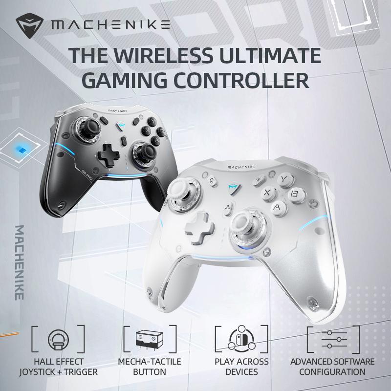 MACHENIKE G5 Pro Wireless Gamepad Controller, Hall Linear Trigger Mechanical Buttons, Handheld Game Console, 6 Axis Gyroscope Tri-mode Connection for Windows Steam Switch PC