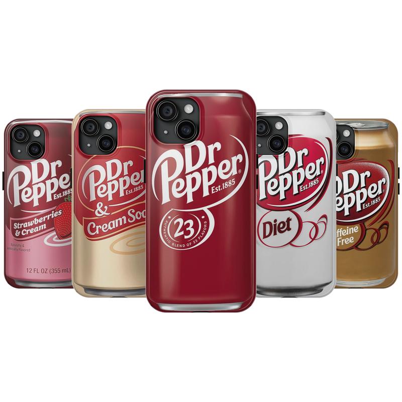 Dr Pepper Tough Phone Cases For iPhone 16, 15, 14, 13, 12, 11, 8, X,  Perfect Fit And Durable, Gift Ideas,  XMas gift