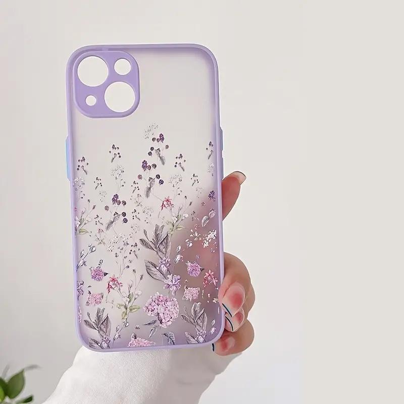 Floral Pattern Phone Case, 1 Count Fashion Phone Protective Case For Woman Girls, Premium Chic Phone Case For Apple Series