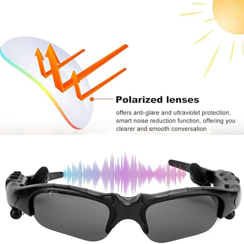 Smart Sunglasses Headset Headphone Bluetooth Wireless Music Sunglasses Headsets Compatible with iPhone Samsung and Phones PC Tablets Audio Electronic