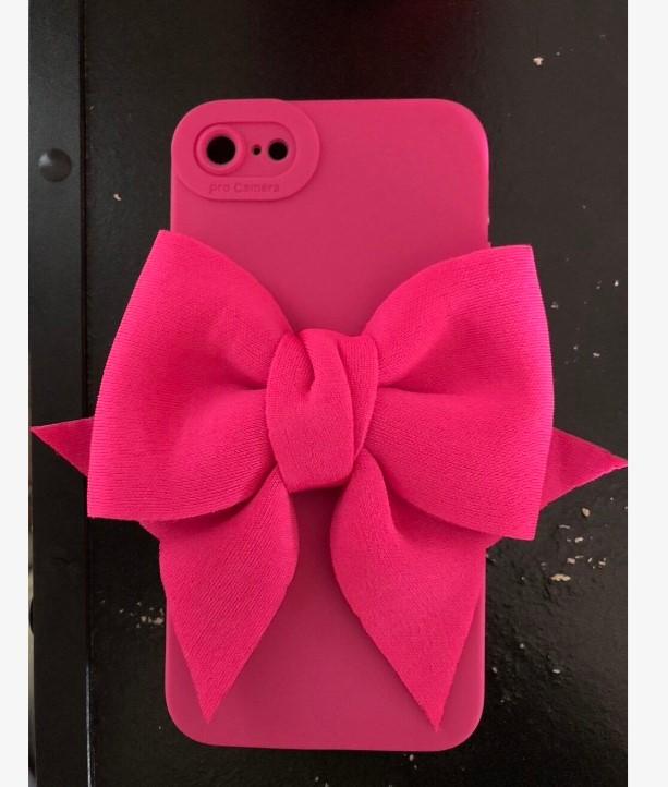 Kawaii Pink Neon Bow-Knot Decor Phone Case for Smartphones - Accessories