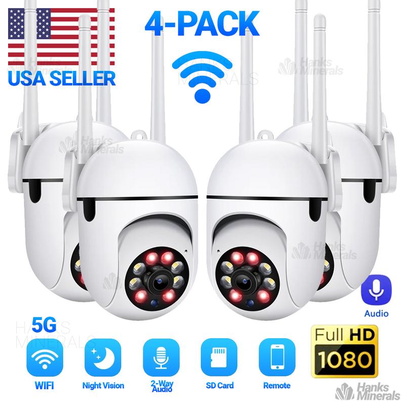 4-Pack Wireless 5G WiFi Security Camera System Smart Outdoor Night Vision 1080P