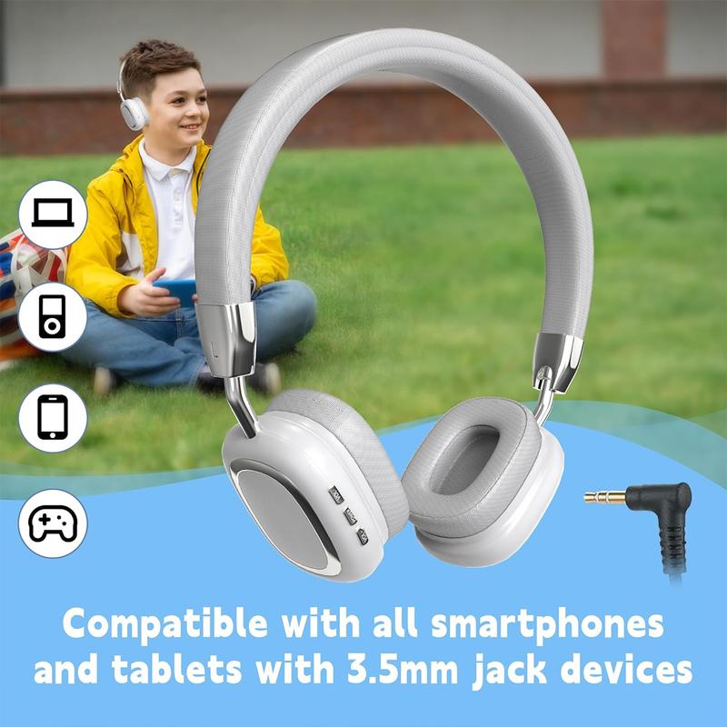 Bluetooth Wireless Headphones with HiFi Stereo ,Noise Cancellation for Phones and Computers - Foldable Gaming Headset - Fall Gifts