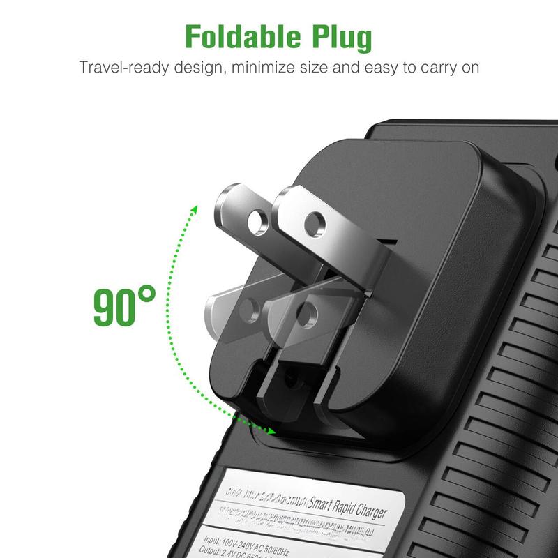 Rechargeable AA Batteries 4 Pack, Precharged Double A Battery 2800mAh and AA AAA Battery Charger with Foldable Wall Plug