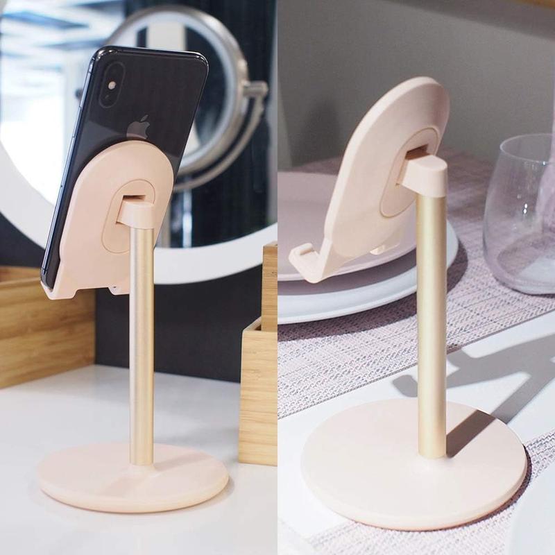 Phone Stand for Desk, Adjustable Cell Phone Holder for Desk, Compatible with 4