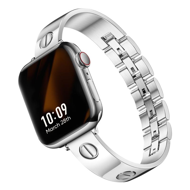 Missair Luxury Band Compatible with Apple Watch Series 10-1 SE Ultra - Stainless Steel Adjustable Bracelet Wristband Elegant Wearable Accessory