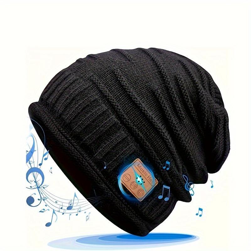 Wireless Beanie Hat, Wireless Music Hat with Headphones, Creative Headphone Cap for Men & Women, Lightweight Headphone Cap for Indoor and Outdoor