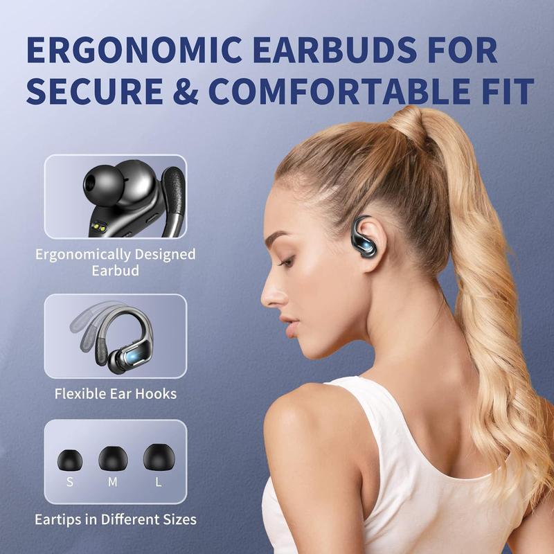 LIFEBEE Wireless In-ear Design Earphone, Wireless Earphone with LED Power Display, Bluetooth-compatible 5.3 Headphones with ENC Noise Cancelling Mic for Sports