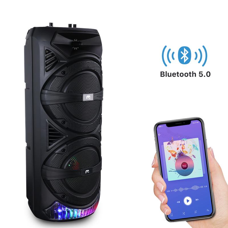 Bluetooth Speaker with Microphone&Remote RGB Wireless Speaker Dual Sound Track for Party Outdoor