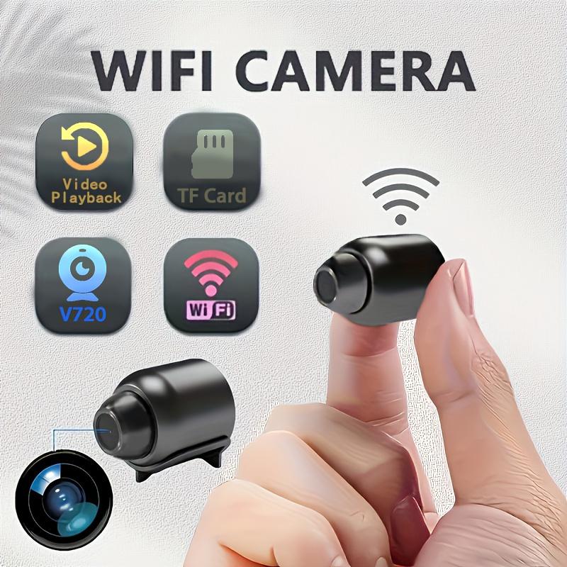 Teruhal mini camera, camara de seguridad 720p HD video, USB powered, non-waterproof, 2.4GHz Wi-Fi, 64GB local storage, app control, ABS material, smart home security camera with Mobile Remote viewing