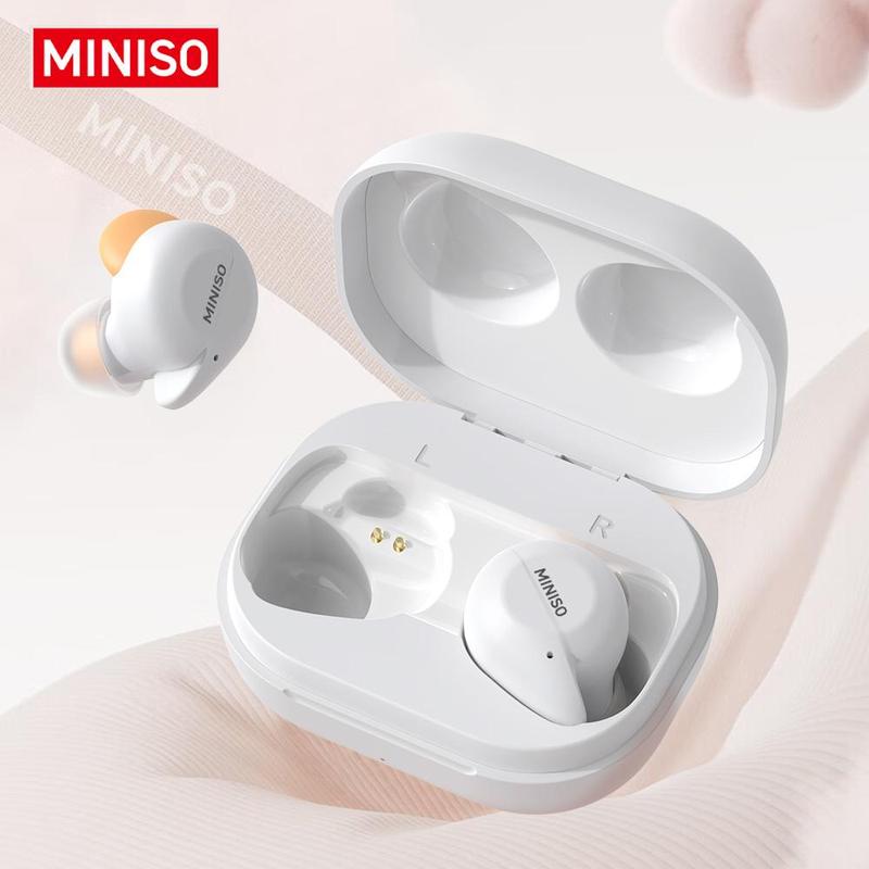 MINISO X51 Wireless Earphone, Noise Cancelling Mini Earbuds with Mic, Wireless Bluetooth-compatible Earphone for Mobile Phone