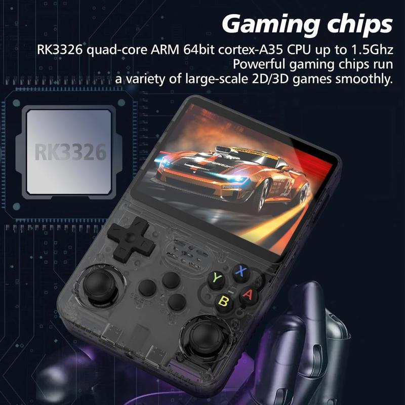 R36S Retro Video Handheld Game Console HD Retro Arcade 3D Dual System Joystick Linux System 3.5-inch IPS Screen Built in 3000mAH Battery 32G+64G TF Card Pre installed Games Built in 1500 games, Coolest Christmas Gift