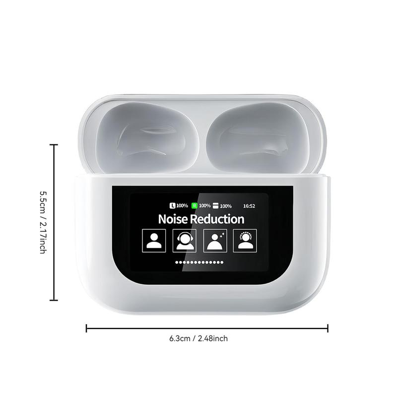 in-ear Wireless Earphone, Noise Cancelling Earbuds with Touch Screen Charging Case, TWS BT Earbuds for iPhone Android