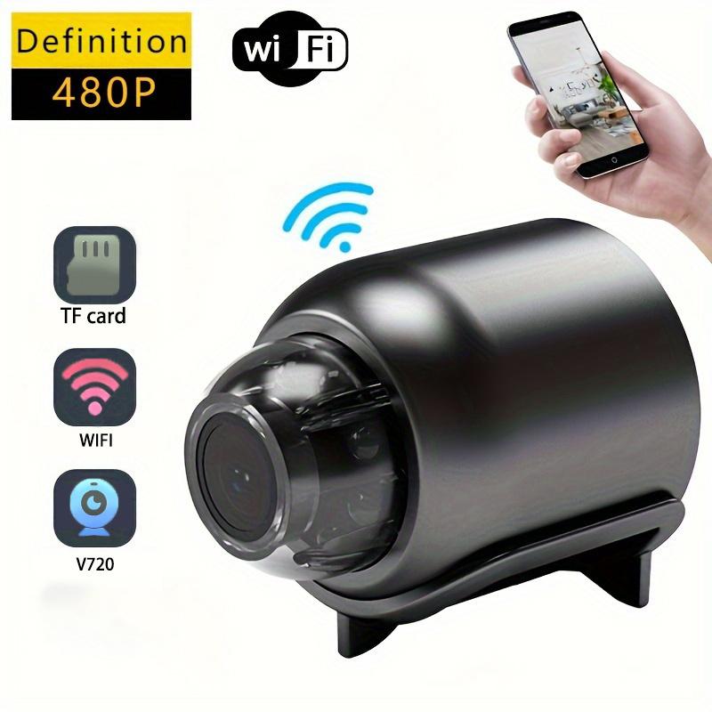 Teruhal mini camera, camara de seguridad 720p HD video, USB powered, non-waterproof, 2.4GHz Wi-Fi, 64GB local storage, app control, ABS material, smart home security camera with Mobile Remote viewing