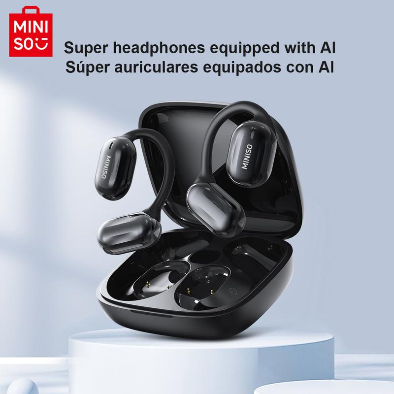 AI OWS MINISO MS162 Translation Wireless Bluetooth Earphones Support 120+Languages Real Time Bluetooth Translation Support Playing Music Phone Calls Headphones