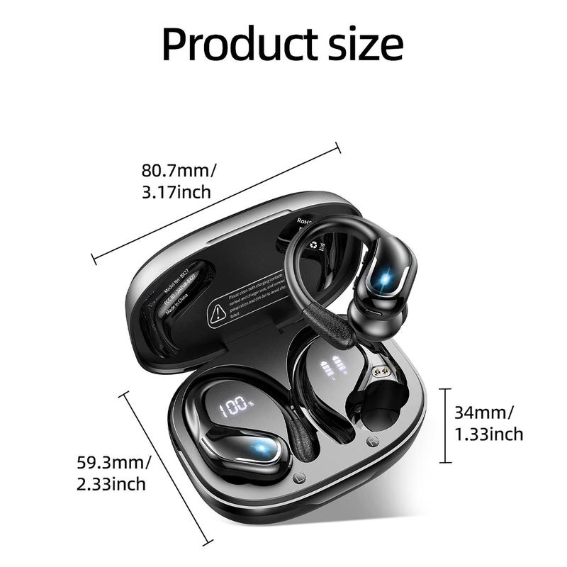 LIFEBEE Wireless In-ear Design Earphone, Wireless Earphone with LED Power Display, Bluetooth-compatible 5.3 Headphones with ENC Noise Cancelling Mic for Sports