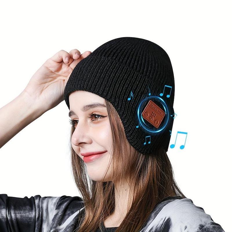 Wireless Music Beanie Hat, 1 Count Rechargeable Wireless Earphone Cap for Outdoor Sports, Wireless Headphones for Men & Women