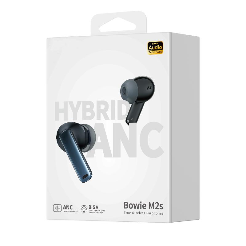 Baseus Bowie M2s True Wireless Earphones -48db ANC bluetooth Electronic Earbud Android Audio Connection Virtual christmas 2024 ornament