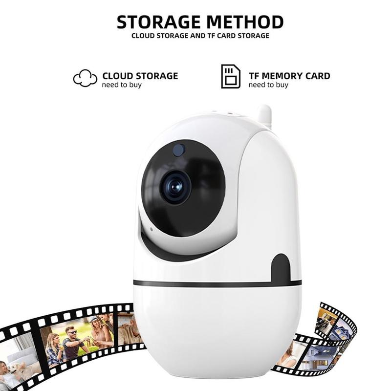 2.4G WiFi Camera, USB Powered 350°Horizontal Hanging 90° Rotation Camera with Color Night Vision, Auto Tracking Home Security Camera with Screw, Outdoor CCTV, Smart Camera