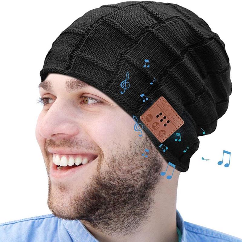 Wireless Music Beanie Hat, Rechargeable Wireless Earphone Cap for Men & Women, Lightweight Headphone Cap for Indoor and Outdoor