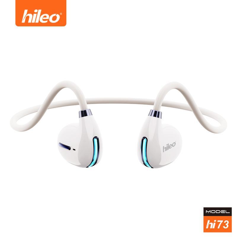 Hileo Wireless Earphone, Open Ear Design Headphone with Noise Cancelling Mic, IPX4 Waterproof Sports Earbuds for Gaming & Sports, Wireless Headphones