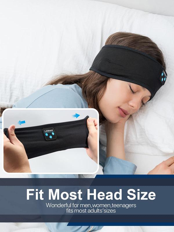 PQRQP Bluetooth Headband for Sleeping-Sleep Headphones Wireless HD HiFi Stereo Speaker Sleep Mask 10 Hours of Battery Life for Travel Workout Sports Meditation Yoga Housework Gifts