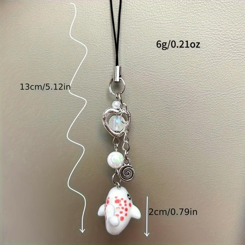 1 Piece Y2g Cute Simulated Marine Animal Shark Chain Mobile Phone, CCD Camera, Small Decoration Pendant Parts