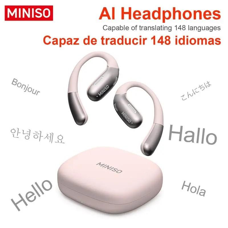 MINISO X28 OWS Translation Open Ear Wireless Bluetooth Earbuds with Real Time Translation, HIFI Sound Quality and IPX5 Waterproof Headphones