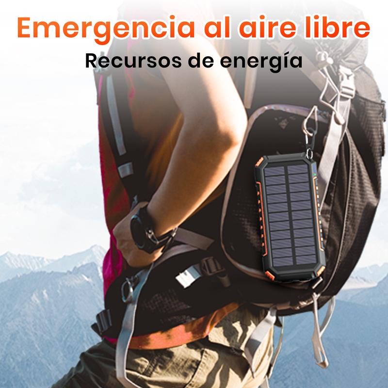 Banco de energía Solar - 26800mAh Cargador Solar Batería Externa Inalámbrica Power Bank con 4 Salidas Cargador Solar portátil Panel Solar para iPhone, iPad y Samsung Galaxy y más