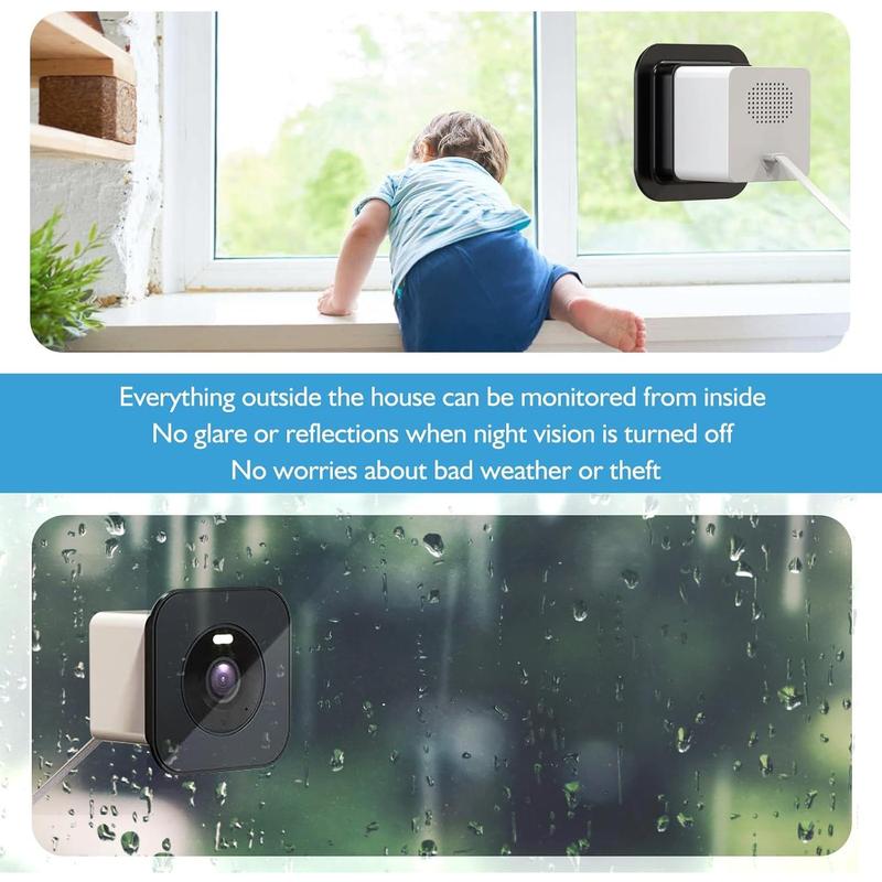 Window Mount Comaptible with Wyze Cam OG,  Adhesive Mounting Bracket, Window Holder Through Glass (2 Pack,Camera is Not Included)