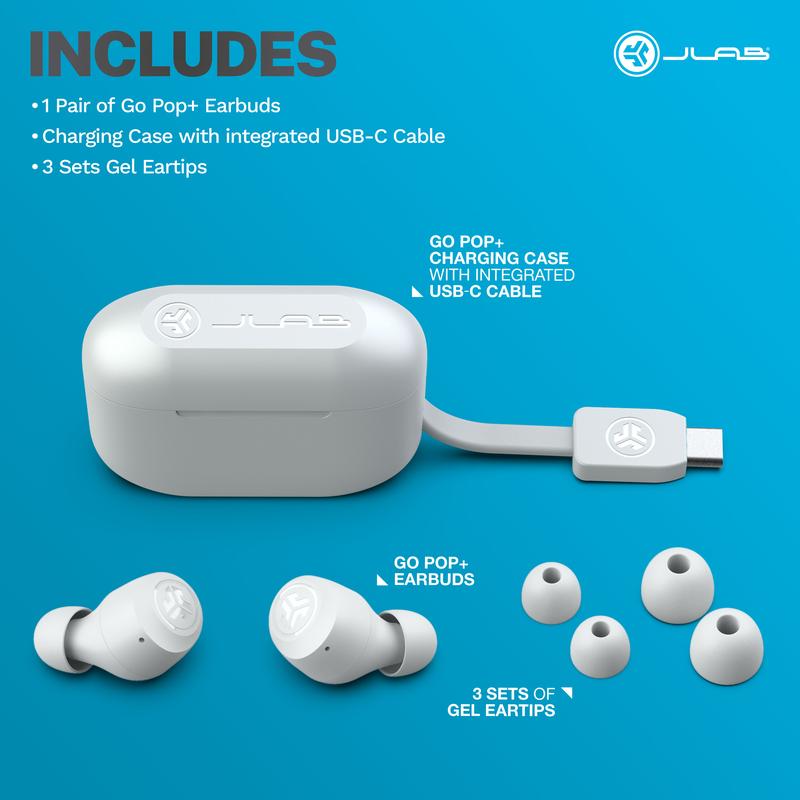 JBuds Lux + Go Pop+ Cloud White Gift Set Audio Headphone