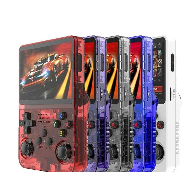 R36S Retro Video Handheld Game Console HD Retro Arcade 3D Dual System Joystick Linux System 3.5-inch IPS Screen Built in 3000mAH Battery 32G+64G TF Card Pre installed Games Built in 1500 games, Coolest Christmas Gift