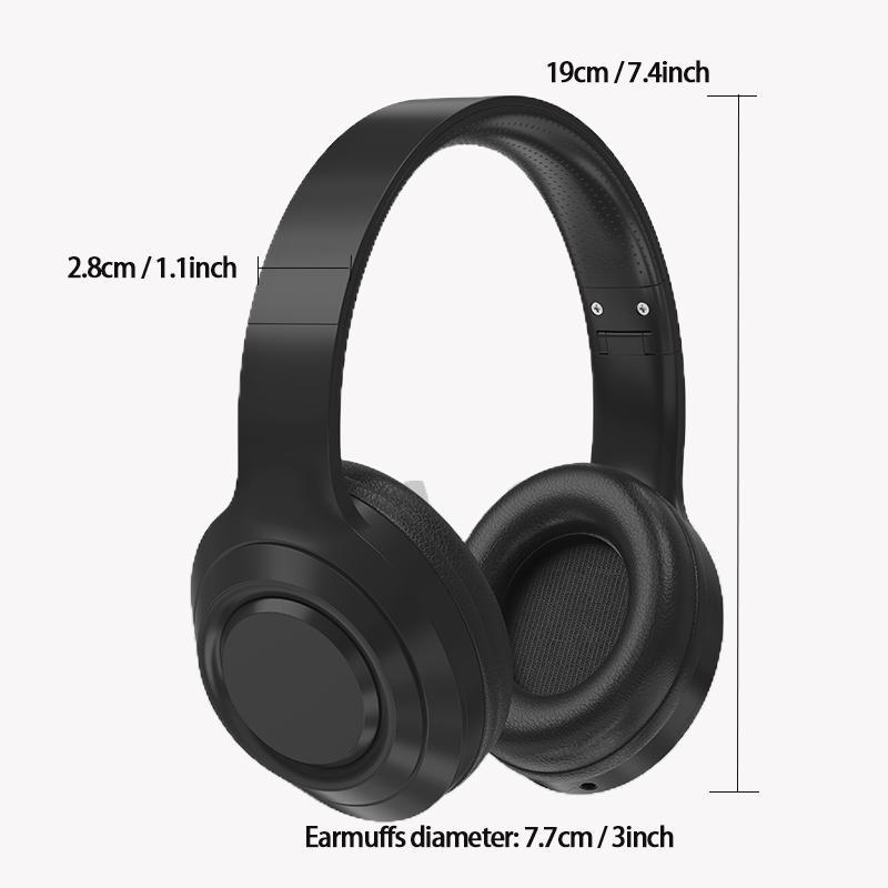 Foldable Wireless Headphone, On-ear Design Bluetooth-compatible Headset with Built-in Microphone, Noise Cancelling Headphone for Sports, Music, Travel, Fall Gift