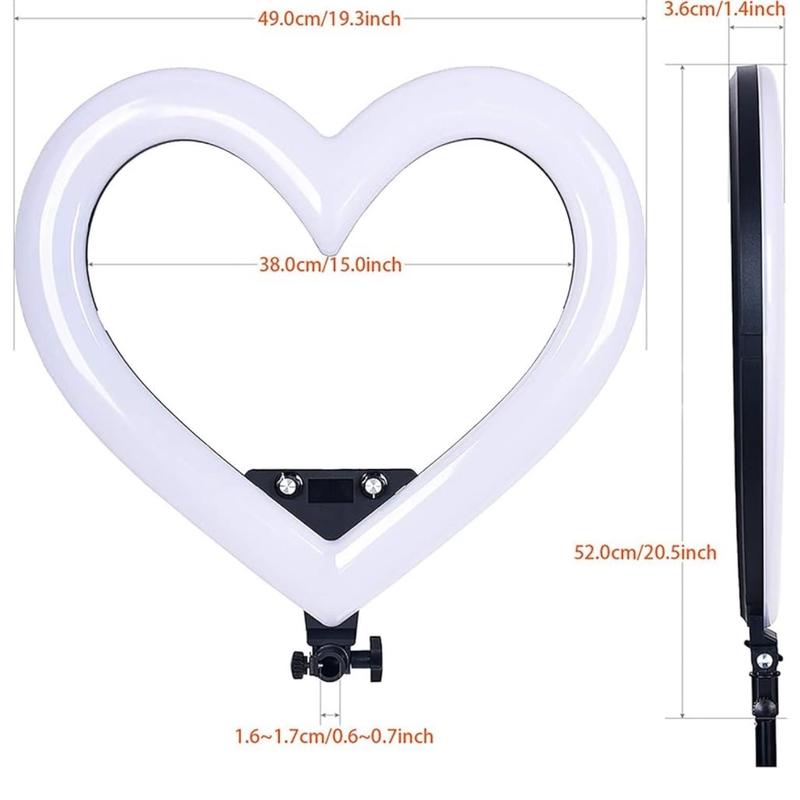 iPretty Heartshaped  19 inch Ring Light  Multi color