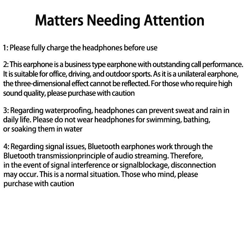 Single Ear Wireless Headset with Mic, 1 Count Ear Hook Design Earphone with Power Display Charging Case, HiFi Stereo Noise Canceling Headphone, Waterproof Sports Earphone, Electronic Gift, Back to School