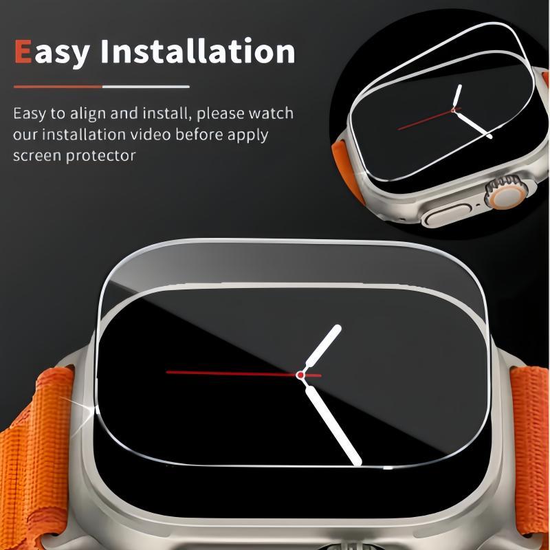 Tempered Glass Screen Protector (3 Counts), Anti-scratch & Anti-fingerprint Screen Protector, Screen Protector Compatible with Apple Watch Ultra 2 Ultra 49mm